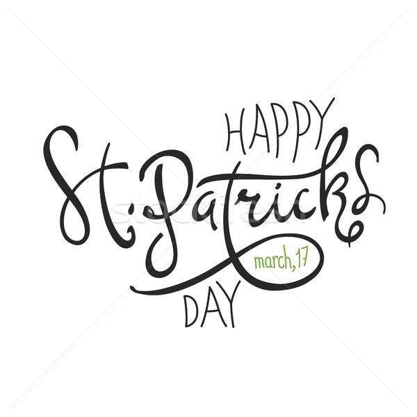 Happy Saint Patrick's Day logotype. Celebration design for March Stock photo © pashabo