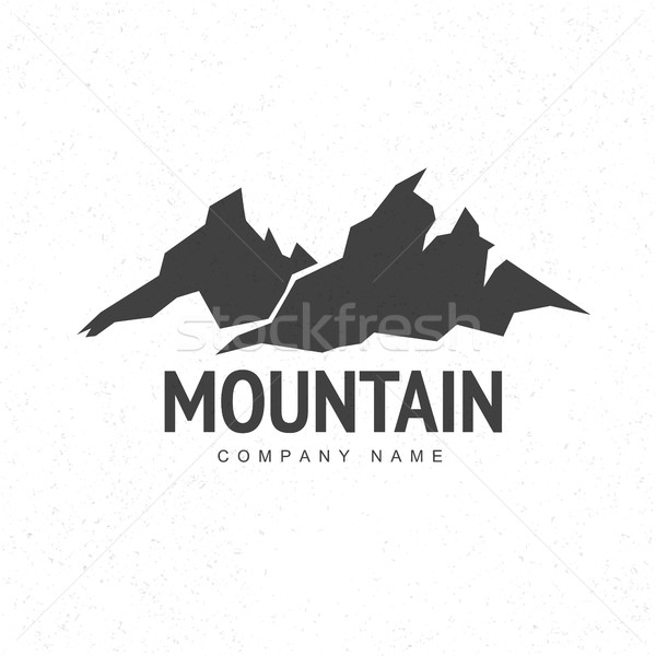 Mountains logo template with abstract peaks background. Mountain Stock photo © pashabo