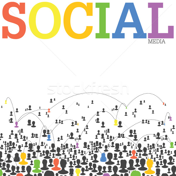 Social Media Network Concept. Vector Stock photo © pashabo