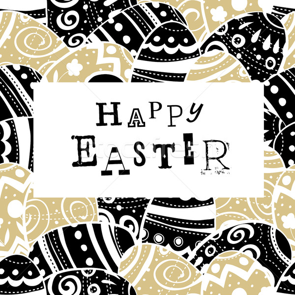 Senza soluzione di continuità easter eggs pattern texture primavera felice Foto d'archivio © pashabo