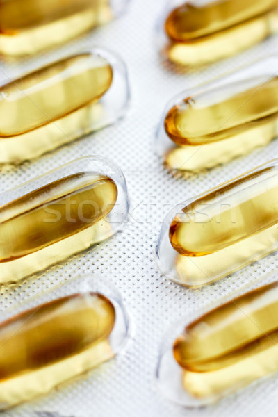 Geel pillen macro shot Stockfoto © pashabo