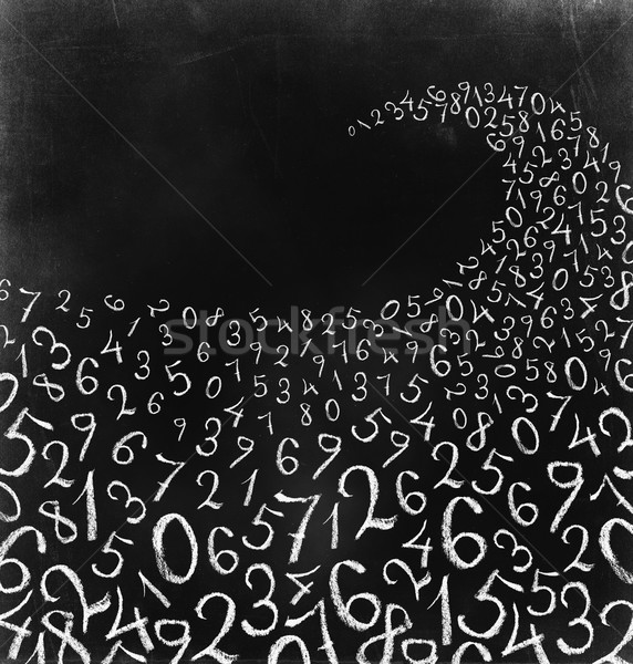 Whirlwind of the simplest figures on a background of chalkboard. Stock photo © pashabo