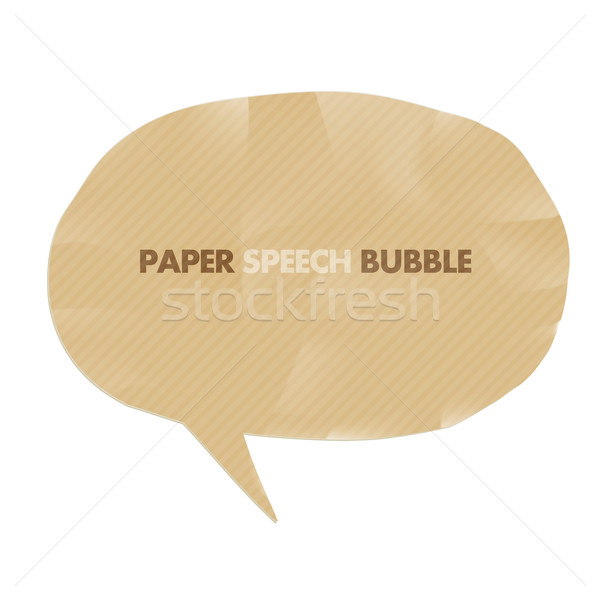 Paper speech bubble. Vector Stock photo © pashabo