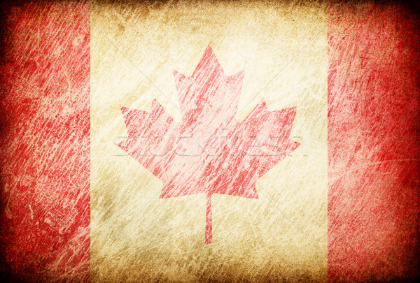 Grunge rubbed flag series of backgrounds. Canada. Stock photo © pashabo