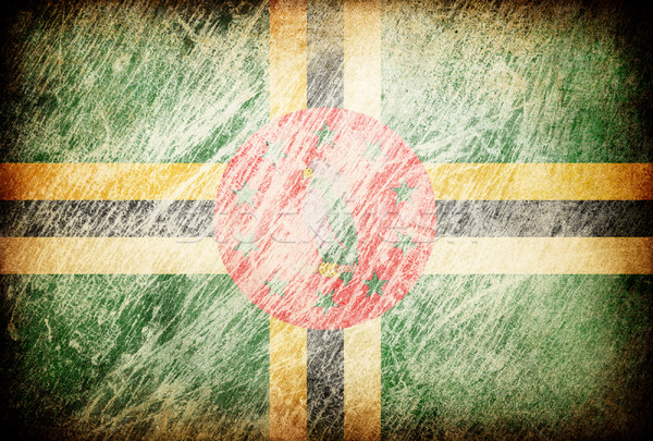 Grunge rubbed flag series of backgrounds. Dominica. Stock photo © pashabo