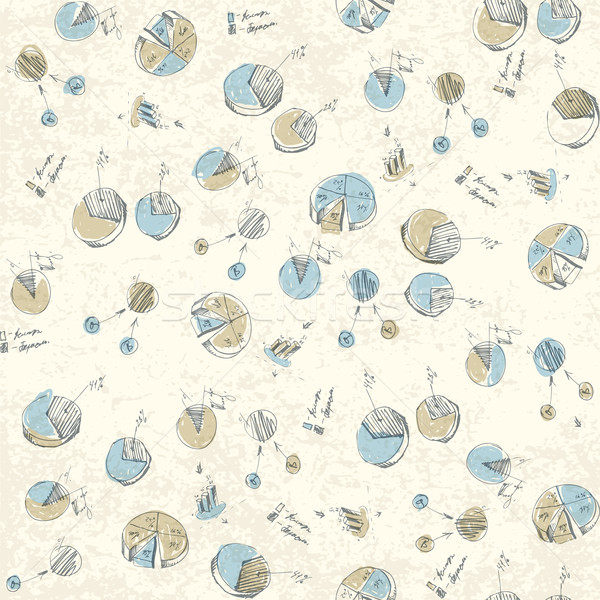 Hand-drawn infographic elements. May use as seamless pattern. Stock photo © pashabo