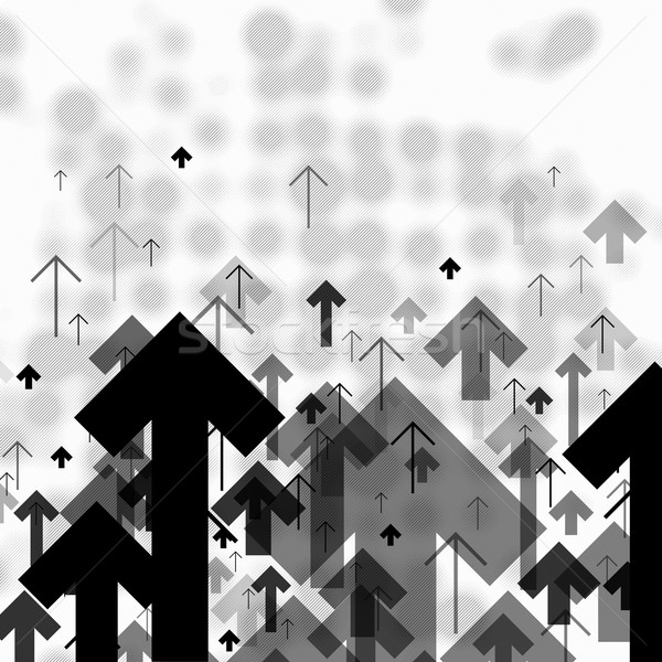 Science or Business Abstract Monochrome Background. Arrows Up an Stock photo © pashabo