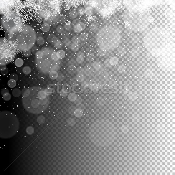 Allegro Natale abstract luci stelle fiocchi di neve Foto d'archivio © pashabo