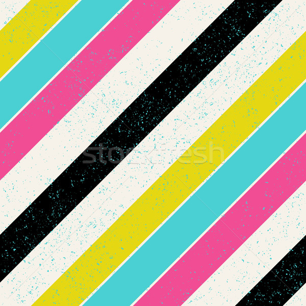 Retro Colors Diagonal Lines Background Pop Art Style Bright Col