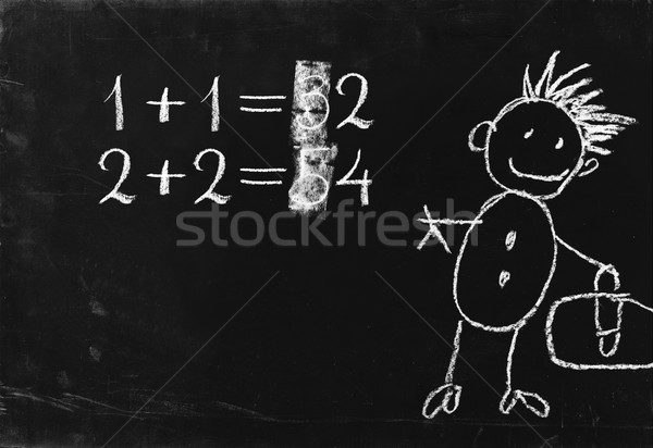 Сток-фото: простой · Math · операция · Дать · мелом · доске