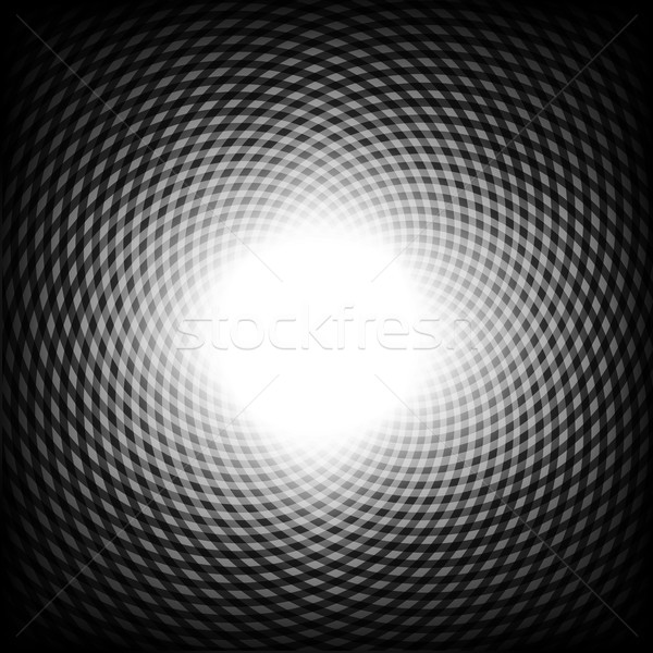 Stock photo: Black and white optical illusion background, vector.