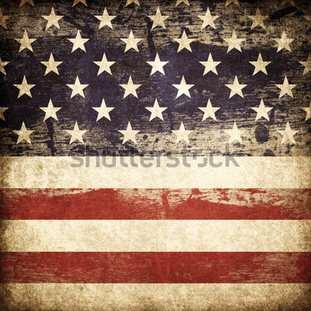 Vintage square shaped old american patriotic background. Isolate Stock photo © pashabo