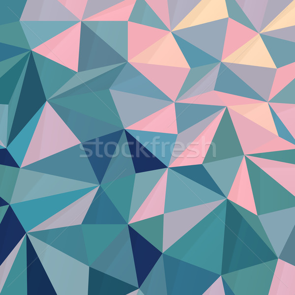 Triangular Low Poly Pink-Green Background Stock photo © pashabo