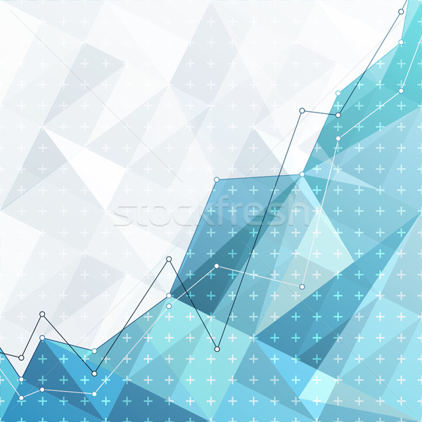 Business abstrakten Diagramm Grafik Tabelle blau Stock foto © pashabo