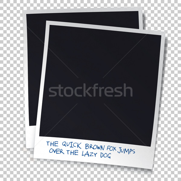Realistic photoframe design template. Include handwritten alphab Stock photo © pashabo