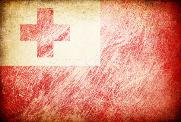 Grunge rubbed flag series of backgrounds. Tonga. Stock photo © pashabo