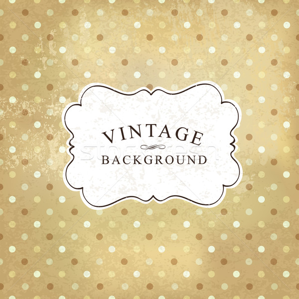 Aged vintage polka dot old paper background. Vector illustration Stock photo © pashabo