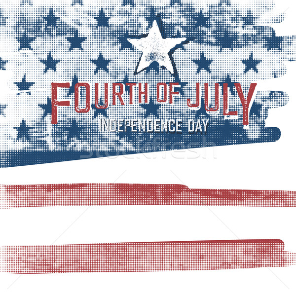 4th of july American 'Independence day' poster. Halftone america Stock photo © pashabo