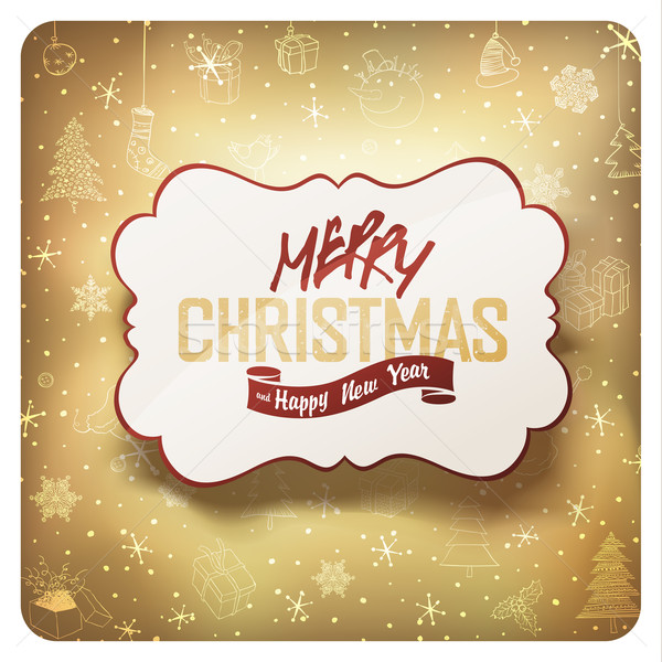 Merry Christmas Card, vector. Stock photo © pashabo