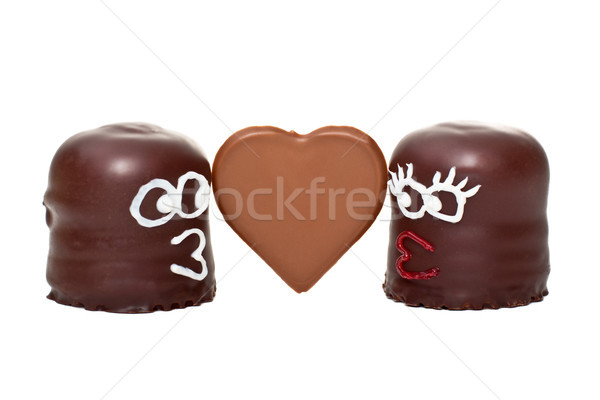 two marshmallows falling in love 2 Stock photo © Pasiphae