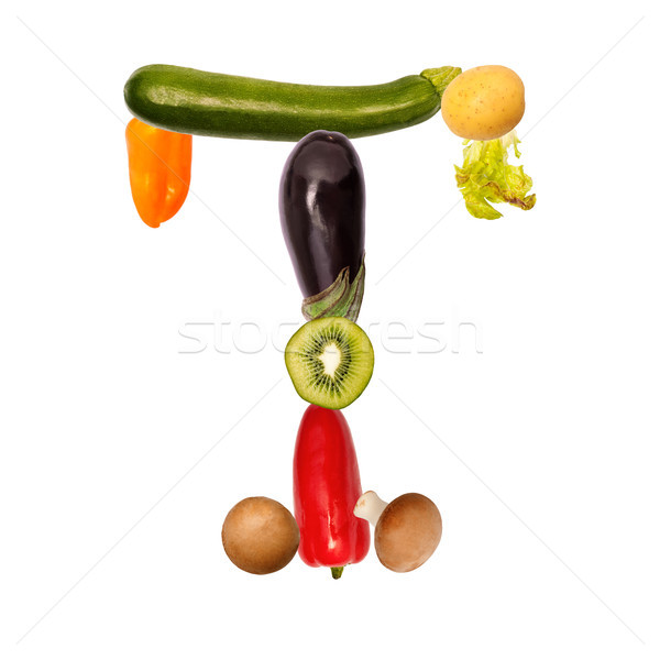 The letter t in various fruits and vegetables Stock photo © Pasiphae
