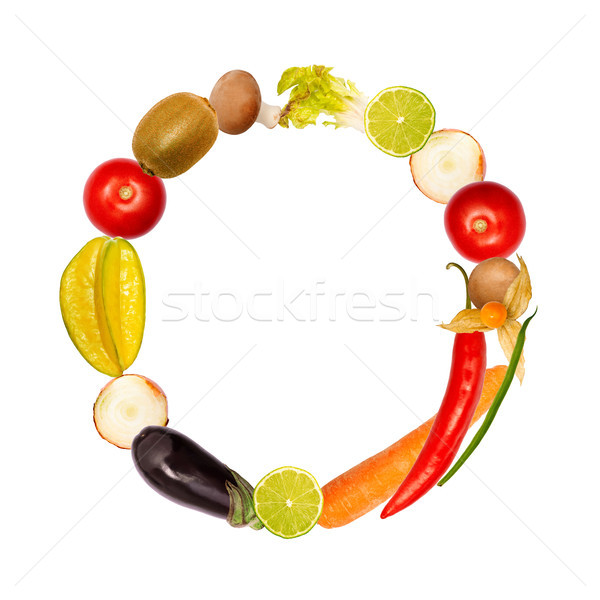 The letter o in various fruits and vegetables Stock photo © Pasiphae