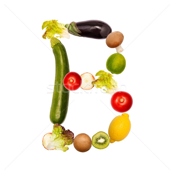 The letter b in various fruits and vegetables Stock photo © Pasiphae