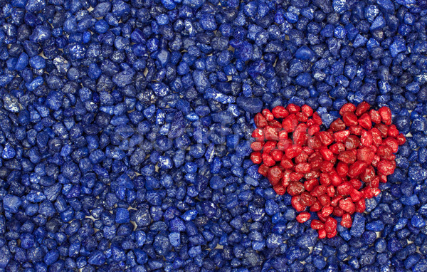 red heart on blue background Stock photo © Pasiphae