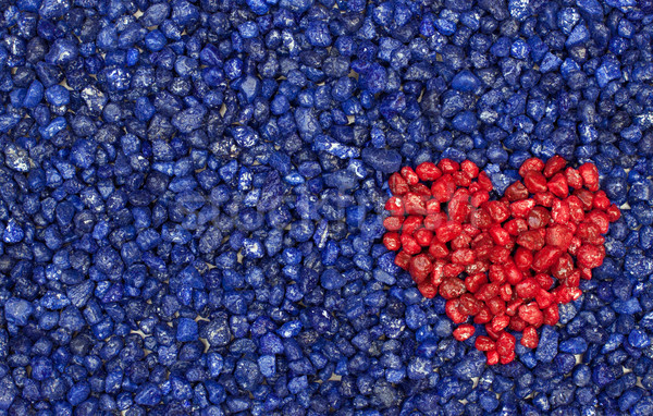 Stock foto: Rot · Herz · blau · Stein · Romantik · Meditation