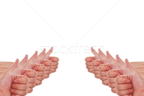 Caucasian hands with thumbs up Stock photo © Pasiphae