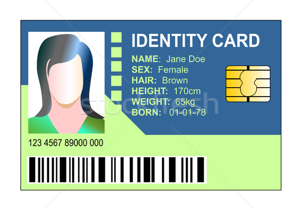 Feminino carteira de identidade ilustração isolado branco Foto stock © patrimonio