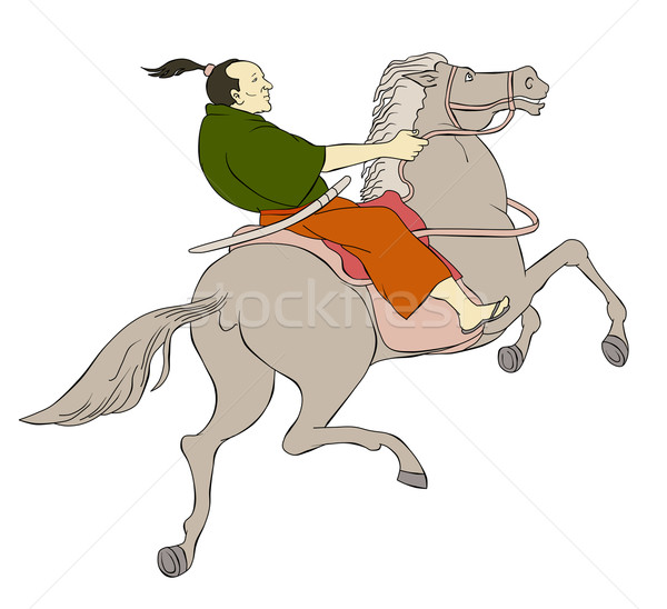 [[stock_photo]]: Samouraïs · guerrier · épée · illustration