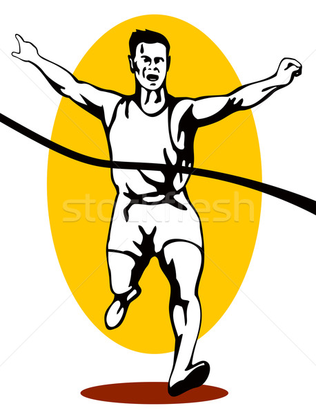 Sprinter in Finish Line Stock photo © patrimonio