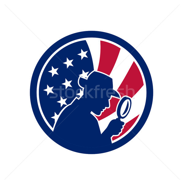 American Private Investigator USA Flag Icon Stock photo © patrimonio