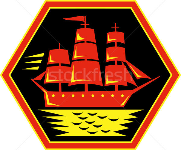 sailing ship or clipper icon Stock photo © patrimonio