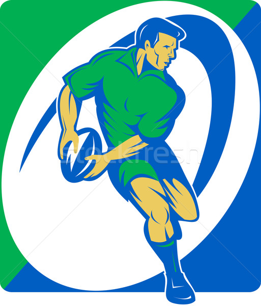 Rugby player running with ball Stock photo © patrimonio