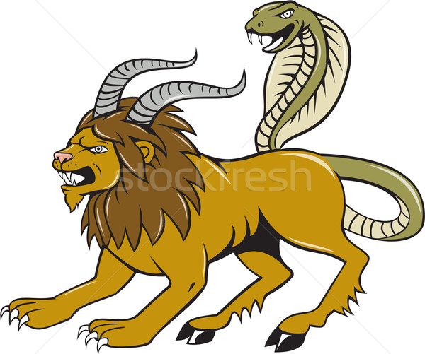 Lado Cartoon ilustración mítico criatura griego Foto stock © patrimonio