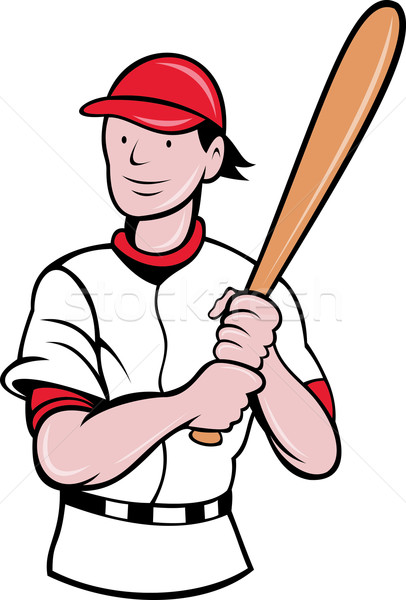 baseball player batting cartoon style Stock photo © patrimonio