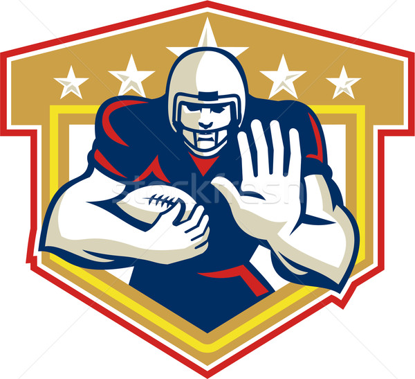 American Football Running Back Fending Shield Stock photo © patrimonio