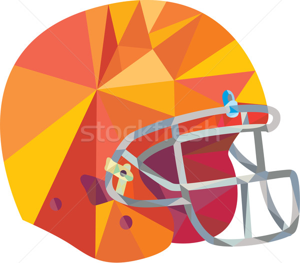 American Football Helmet Low Polygon Stock photo © patrimonio