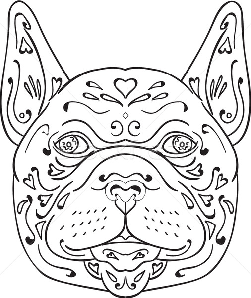 French Bulldog Head Mandala Stock photo © patrimonio