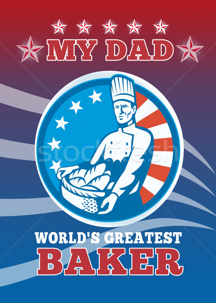 My Dad World's Greatest Baker Greeting Card Poster Stock photo © patrimonio