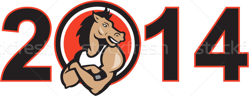 Year of Horse 2014 Mascot Stock photo © patrimonio