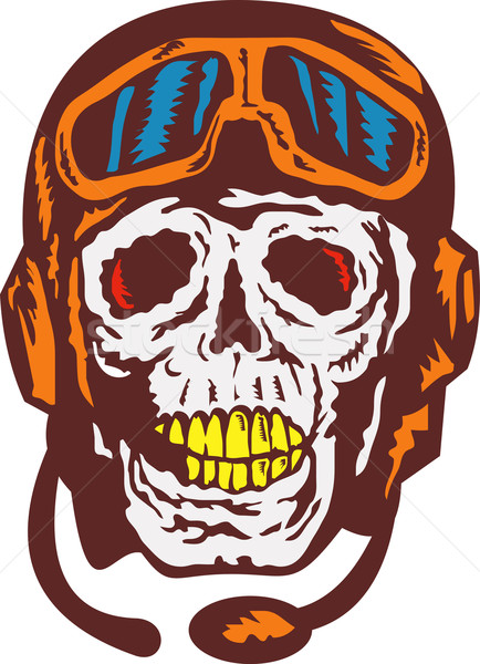 Stock photo: Skull Face Pilot Airman