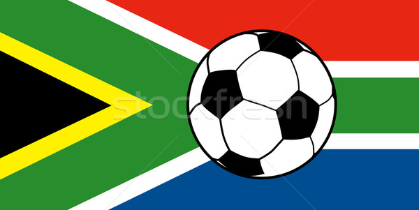 flag south africa with soccer football ball Stock photo © patrimonio