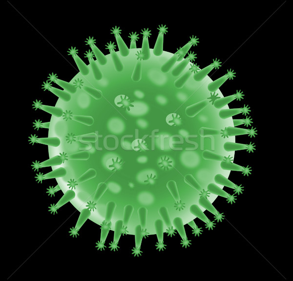 Groene griep virus structuur anatomie illustratie Stockfoto © patrimonio