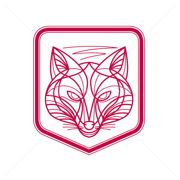 Fox Head Crest Monoline Stock photo © patrimonio