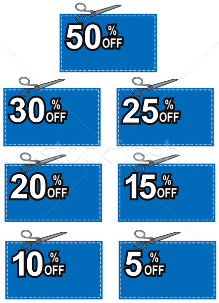 Scissors Cutting Coupon Per Cent Sign Stock photo © patrimonio