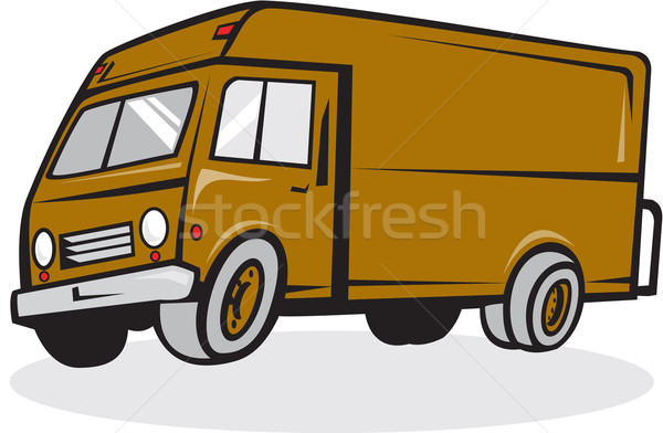 Delivery Van Side Isolated Cartoon Stock photo © patrimonio