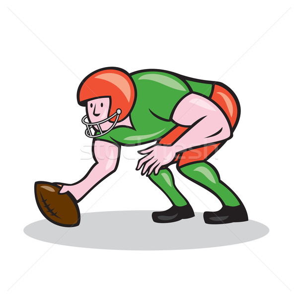American Football Center Snap Side Cartoon Stock photo © patrimonio